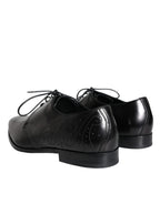 Schwarze Derby-Herrenschuhe aus Kalbsleder