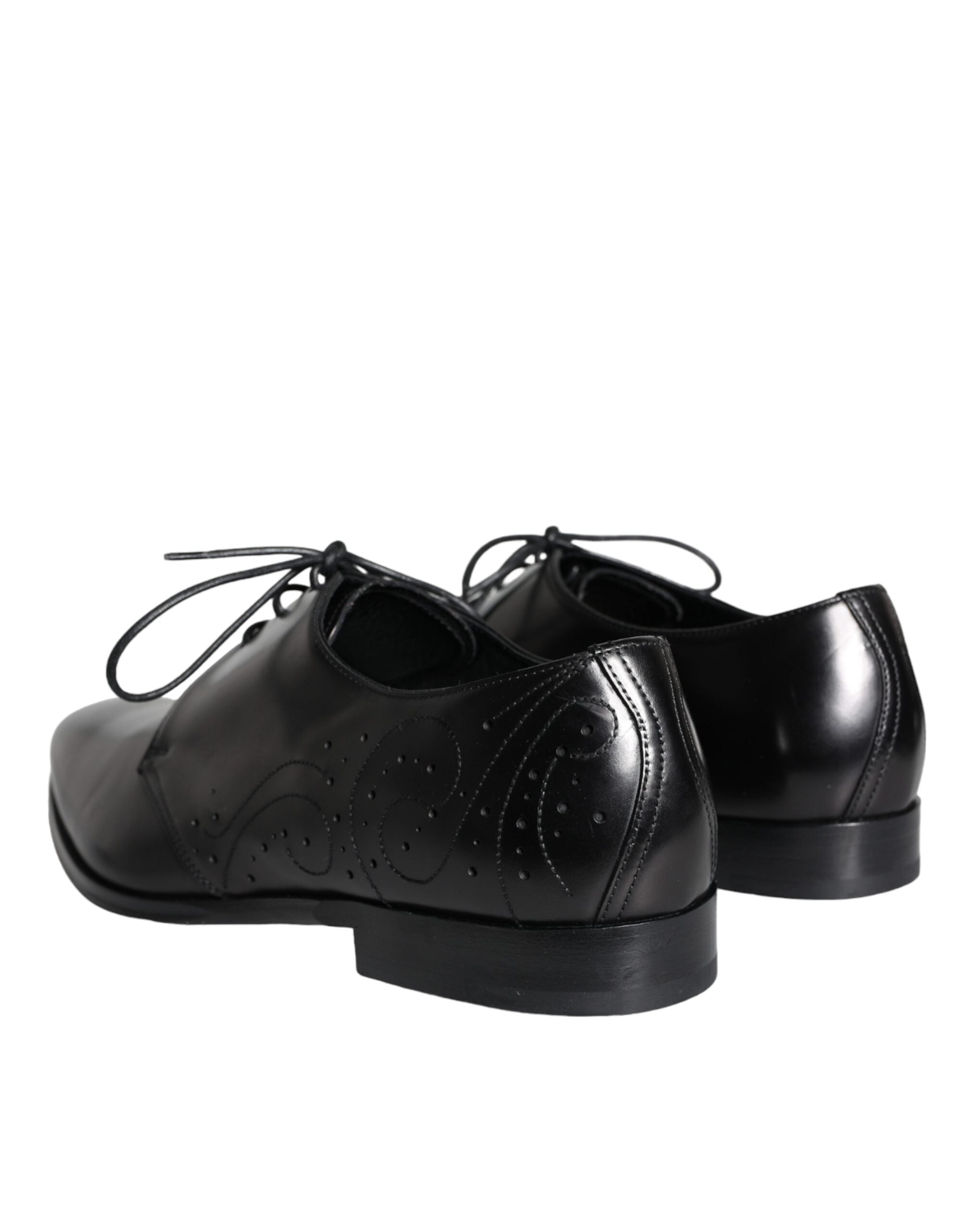 Schwarze Derby-Herrenschuhe aus Kalbsleder
