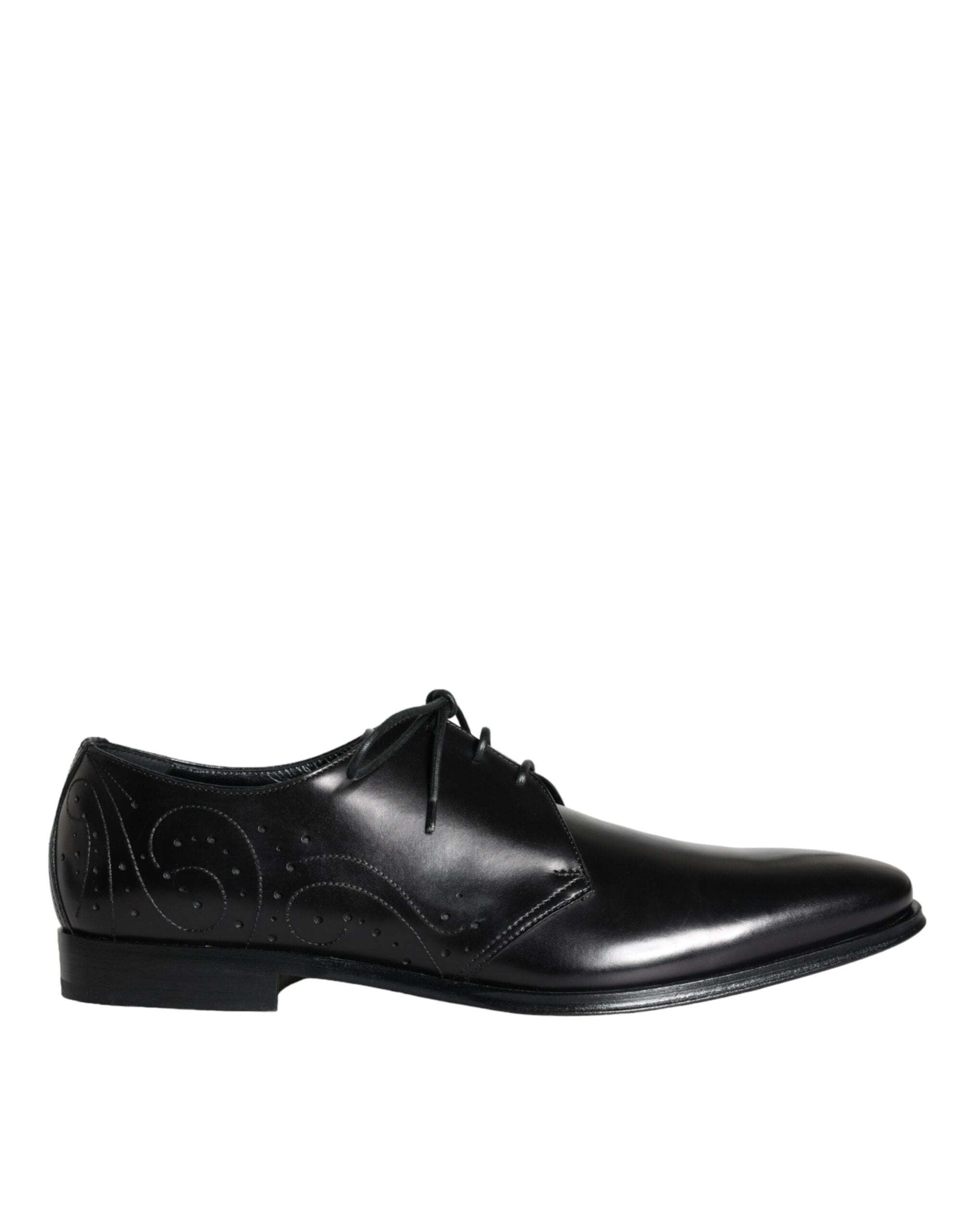 Schwarze Derby-Herrenschuhe aus Kalbsleder