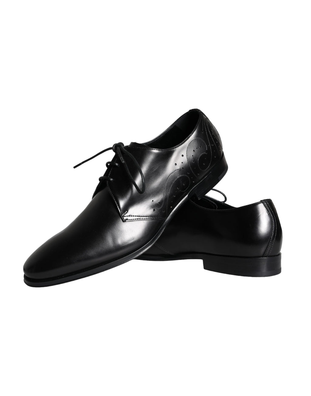 Schwarze Derby-Herrenschuhe aus Kalbsleder