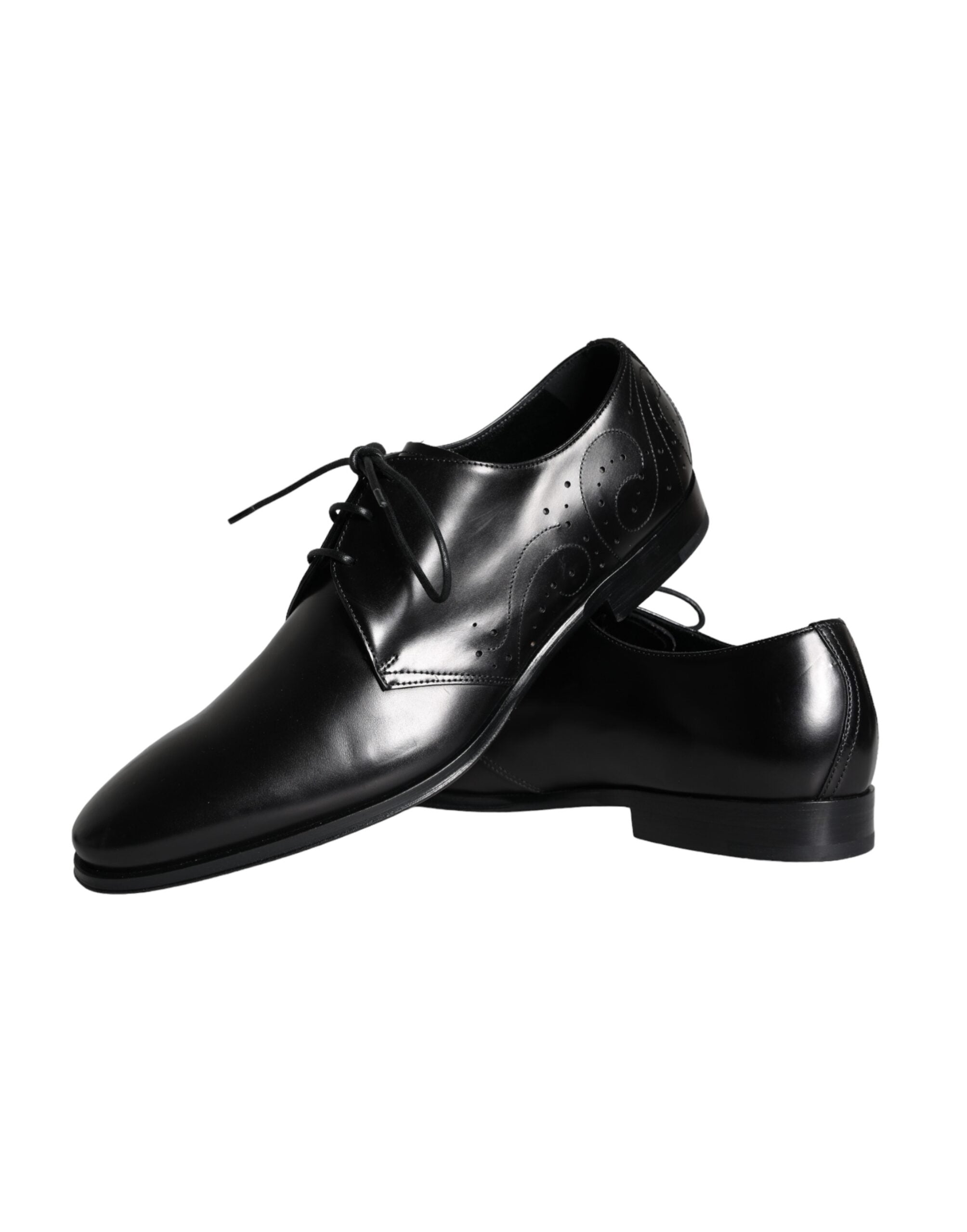 Schwarze Derby-Herrenschuhe aus Kalbsleder