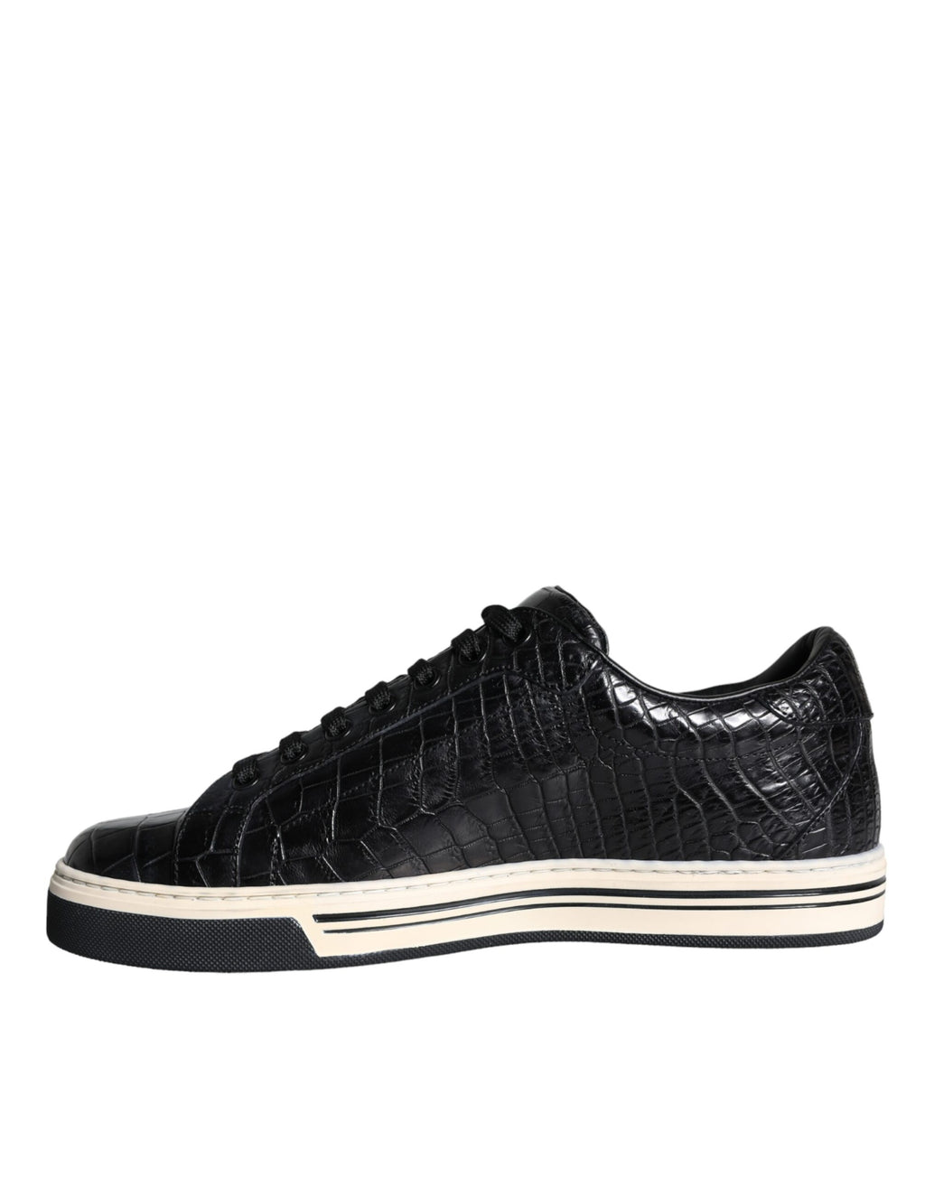 Herren-Sneaker aus schwarzem Leder, halbhoch