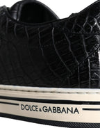 Herren-Sneaker aus schwarzem Leder, halbhoch