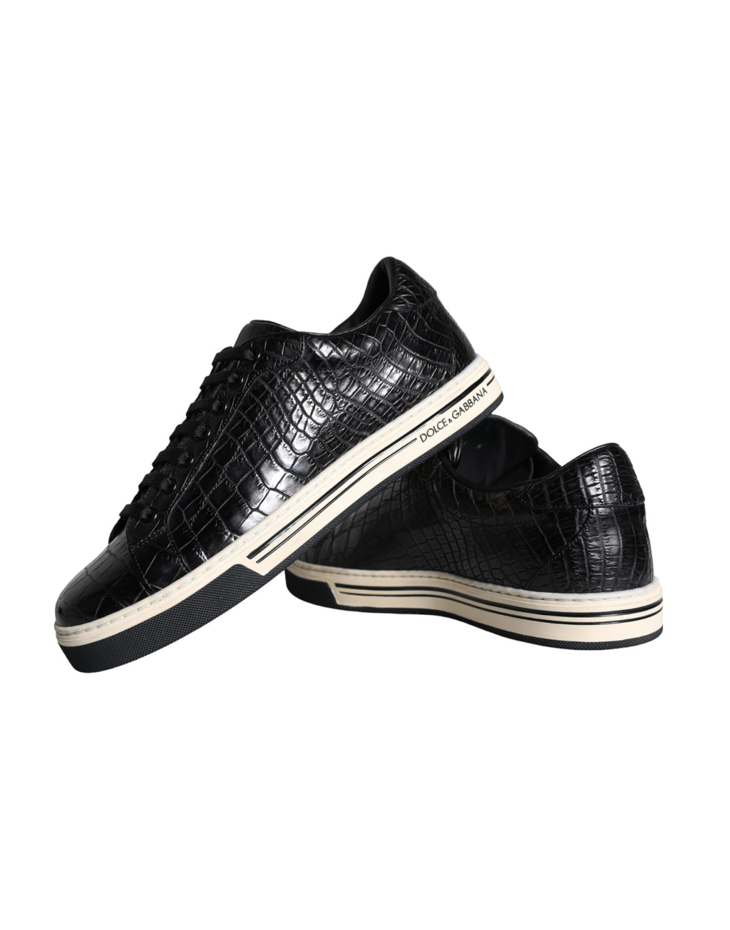 Herren-Sneaker aus schwarzem Leder, halbhoch