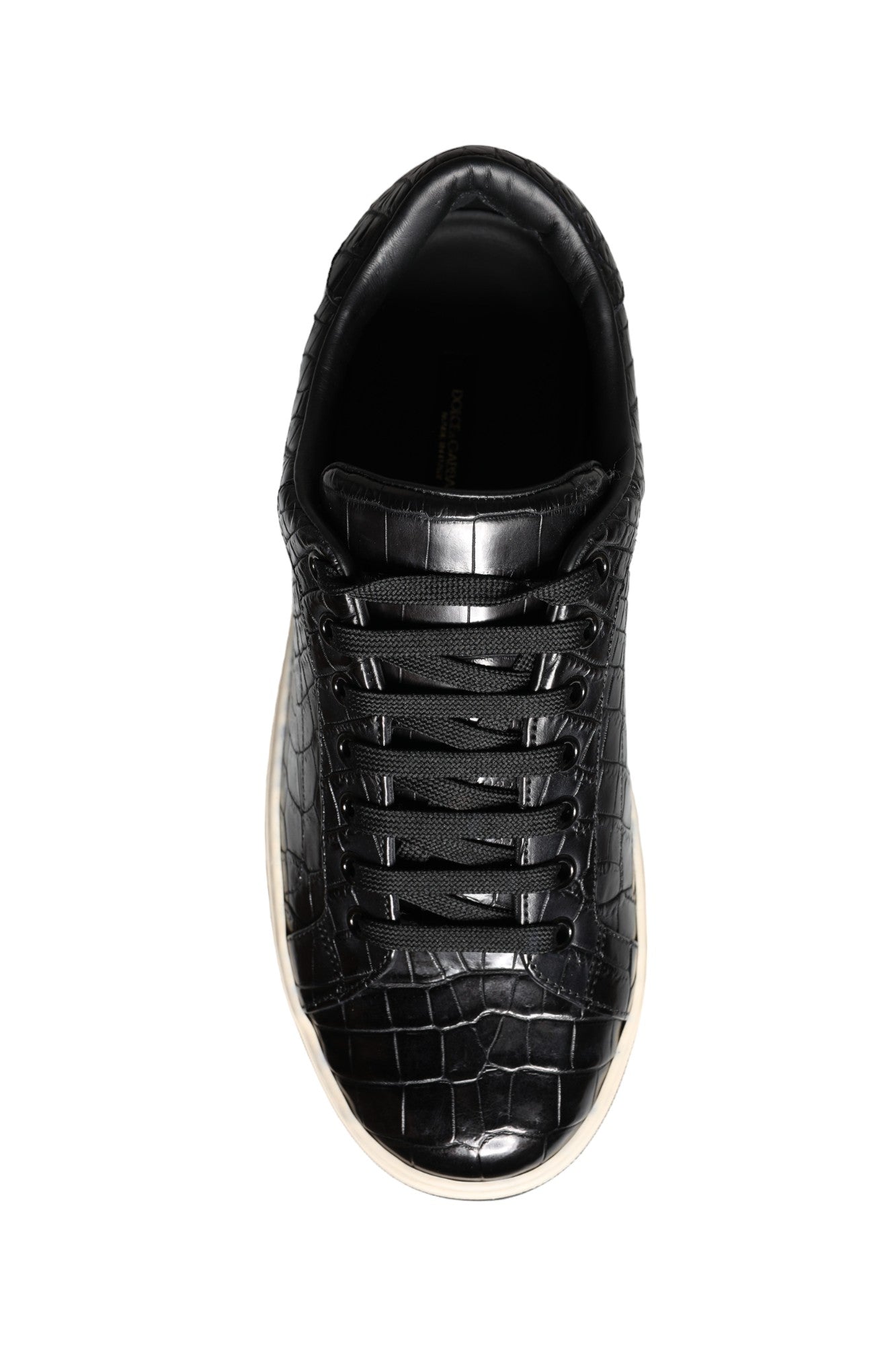 Herren-Sneaker aus schwarzem Leder, halbhoch