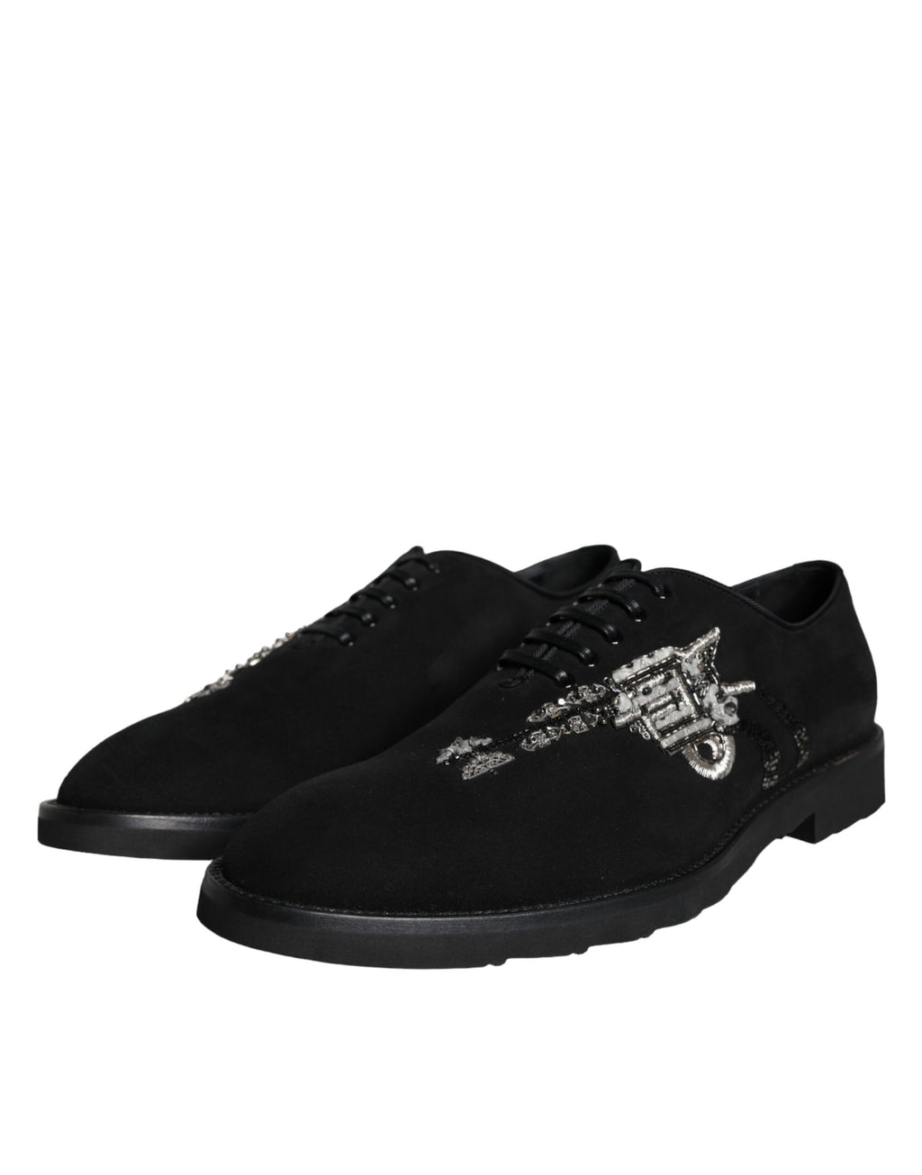 Black Suede Sicilia Schnürschuhe
