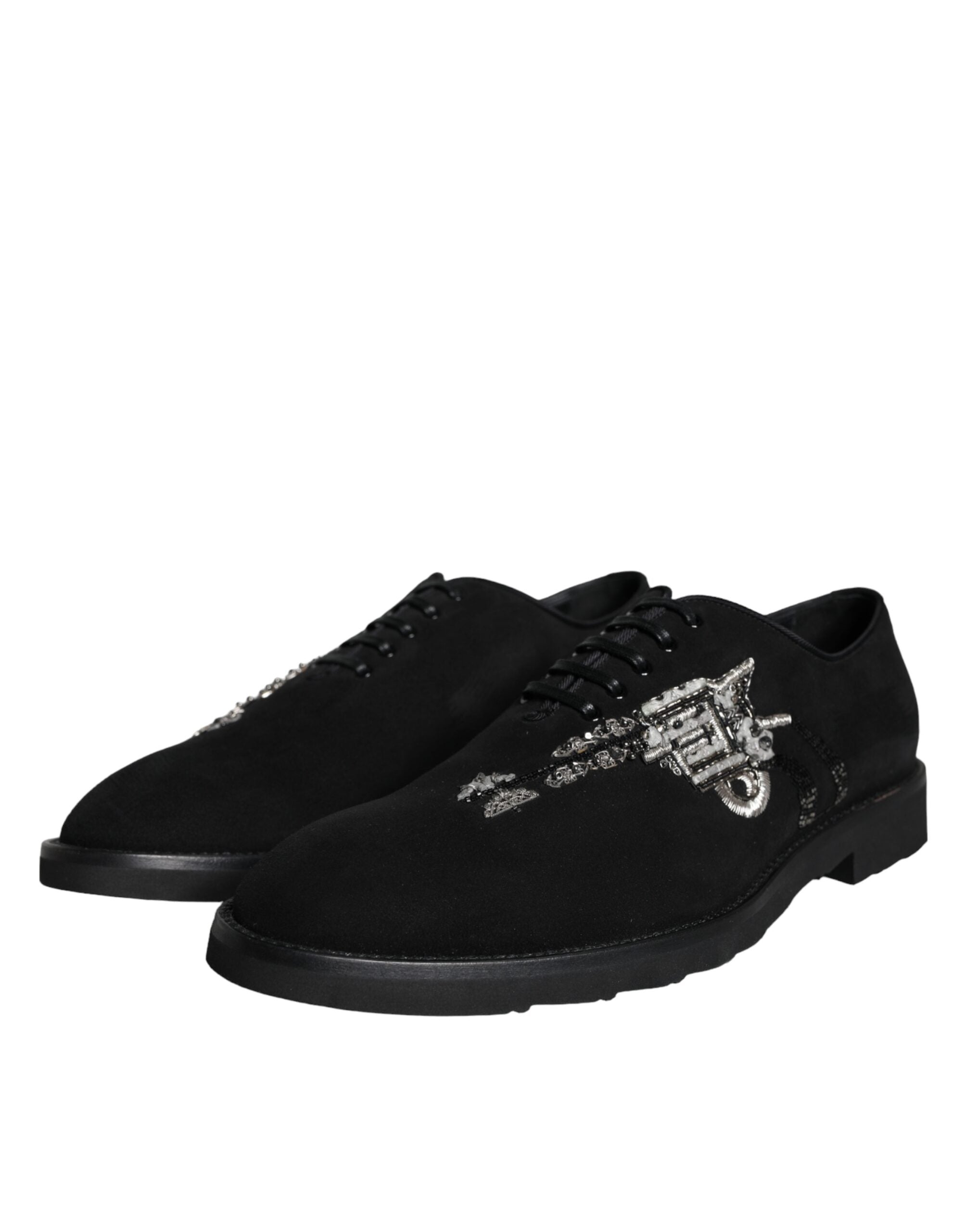 Black Suede Sicilia Schnürschuhe