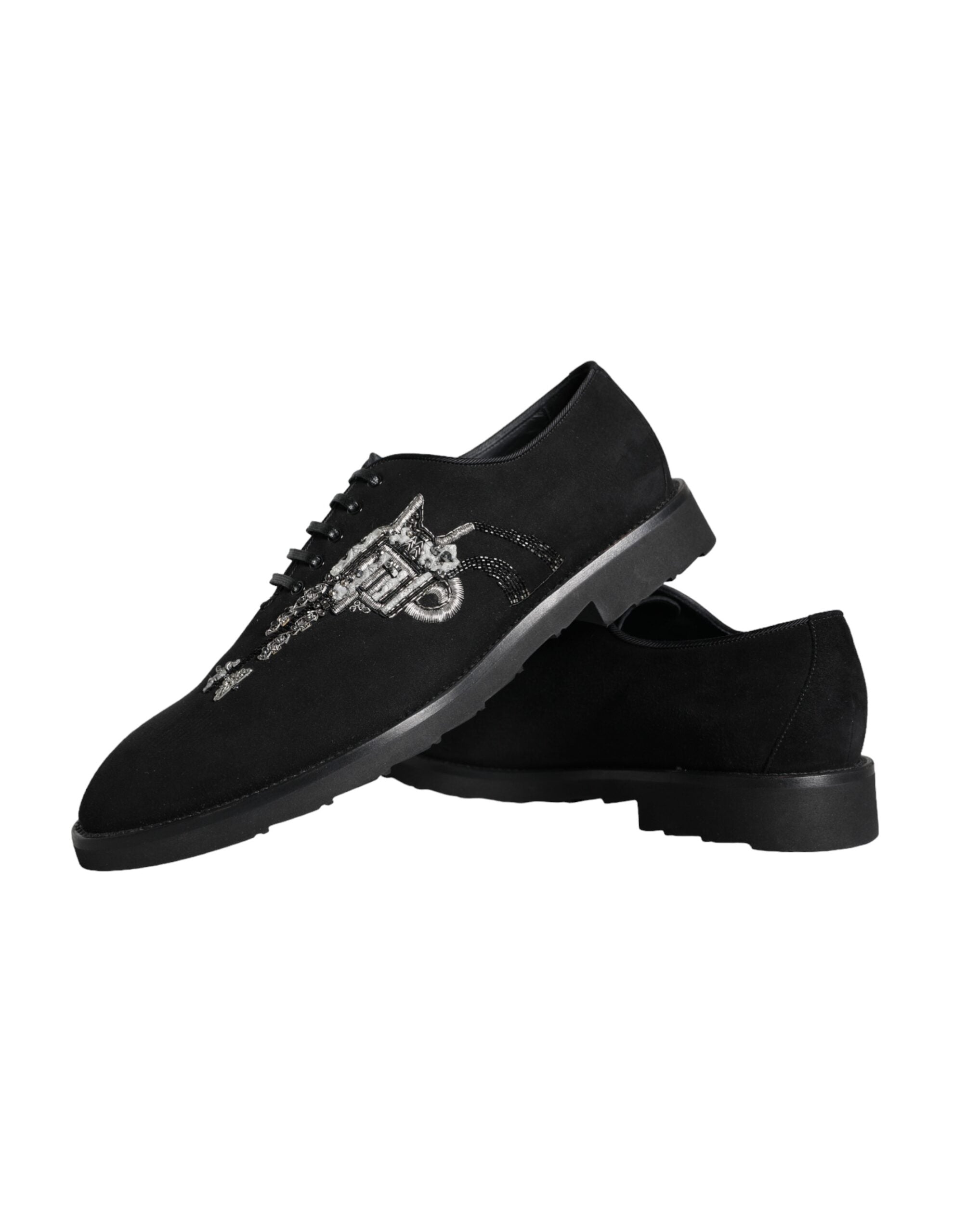 Black Suede Sicilia Schnürschuhe