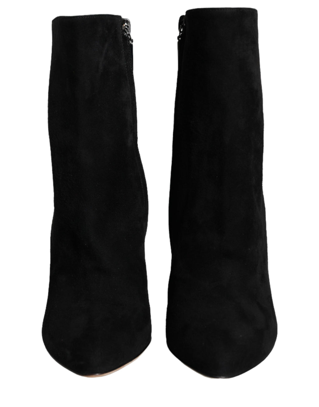 Schwarze Wildleder-Mid-Calf-Stiefel