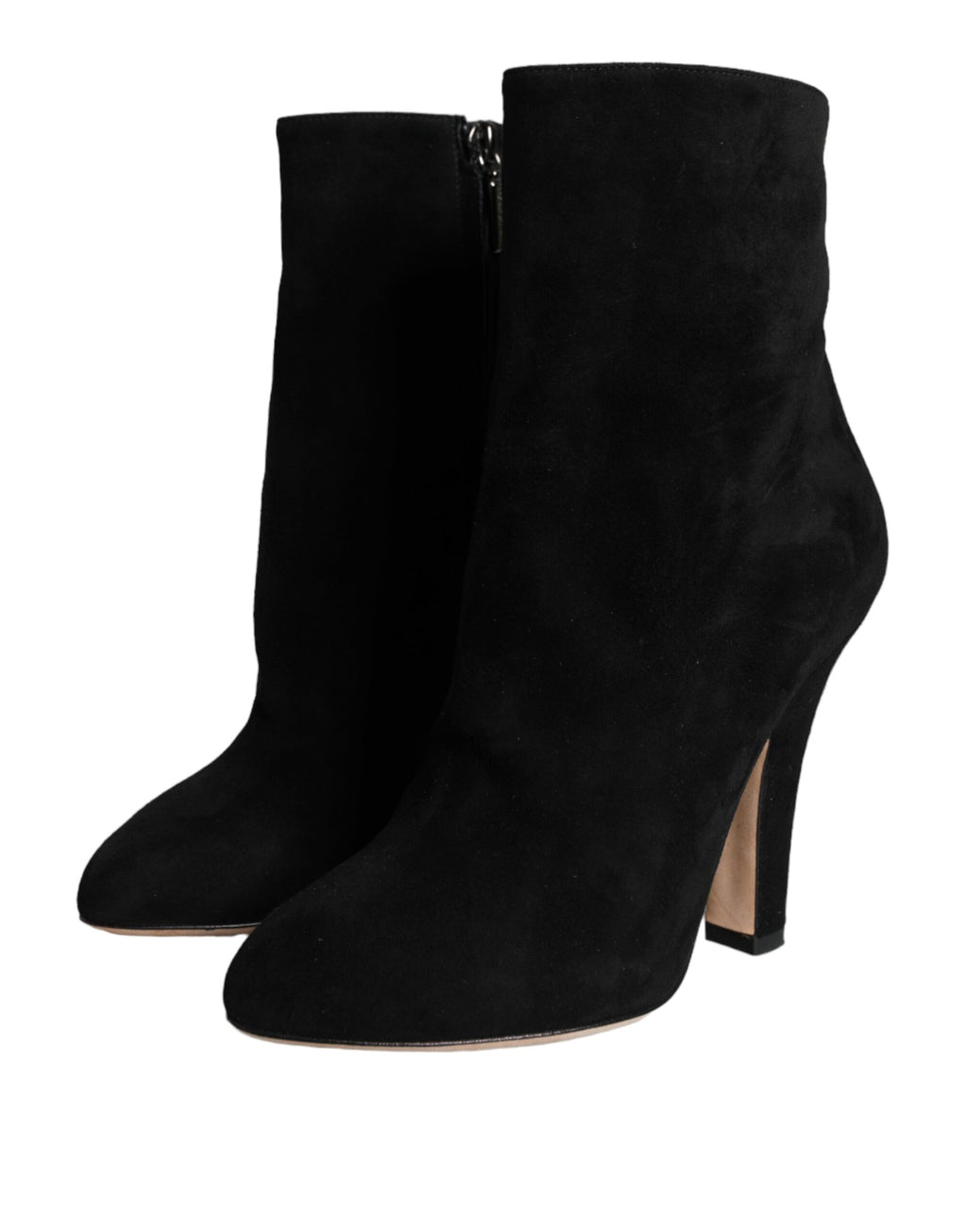 Schwarze Wildleder-Mid-Calf-Stiefel