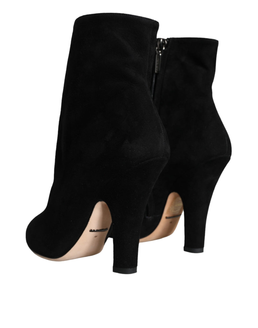 Schwarze Wildleder-Mid-Calf-Stiefel