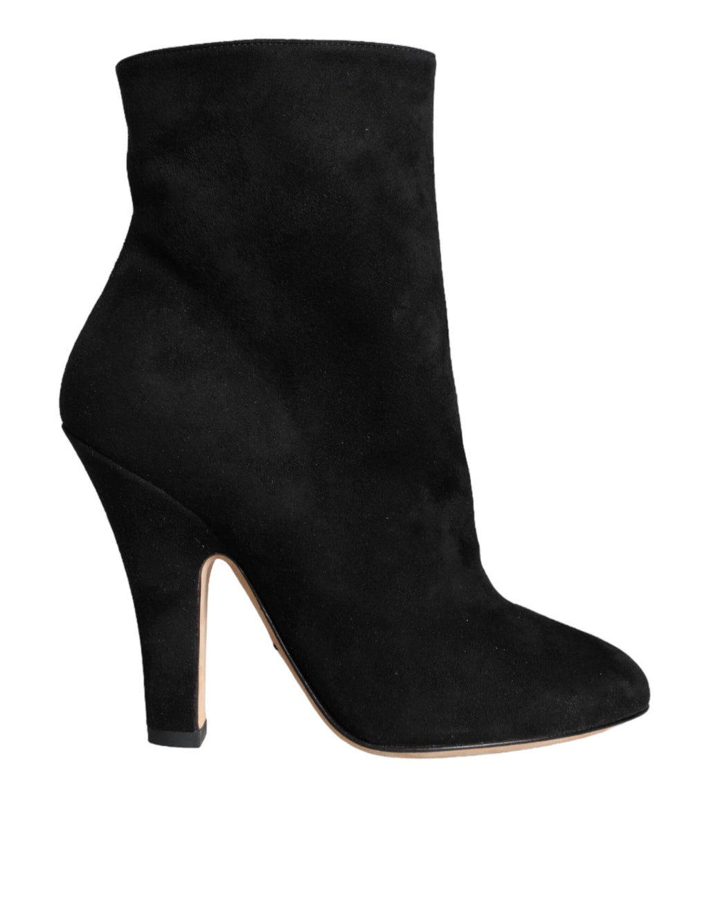 Schwarze Wildleder-Mid-Calf-Stiefel