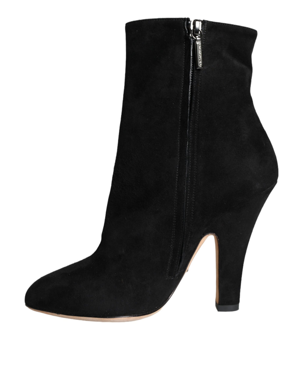 Schwarze Wildleder-Mid-Calf-Stiefel