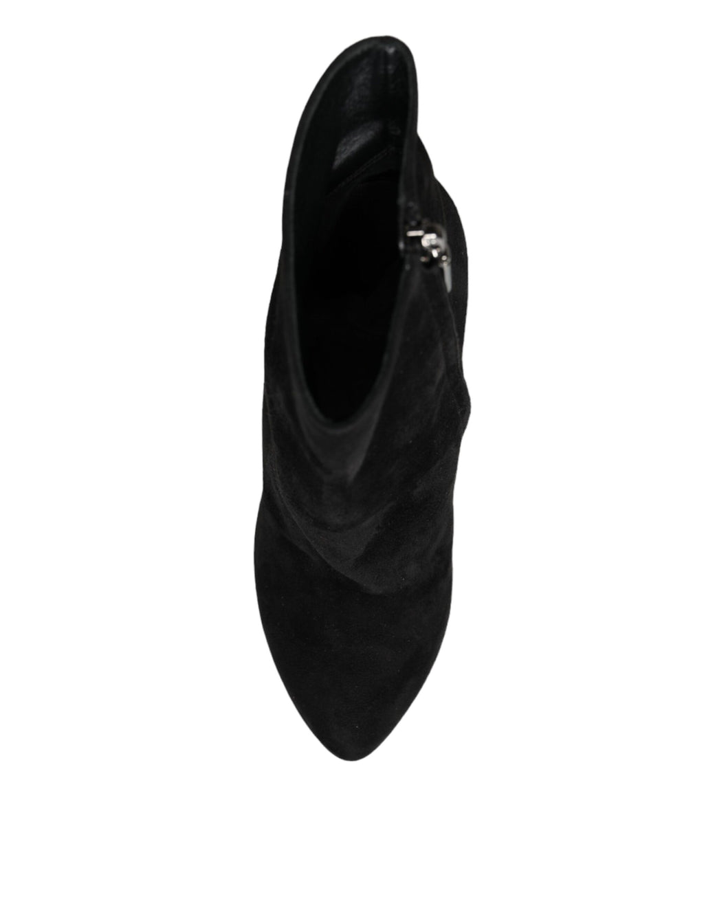 Schwarze Wildleder-Mid-Calf-Stiefel