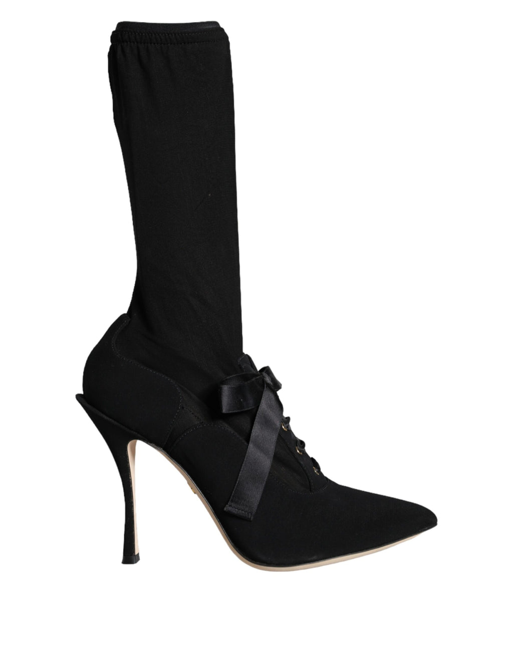 Schwarze Stiletto-Absatzstiefel