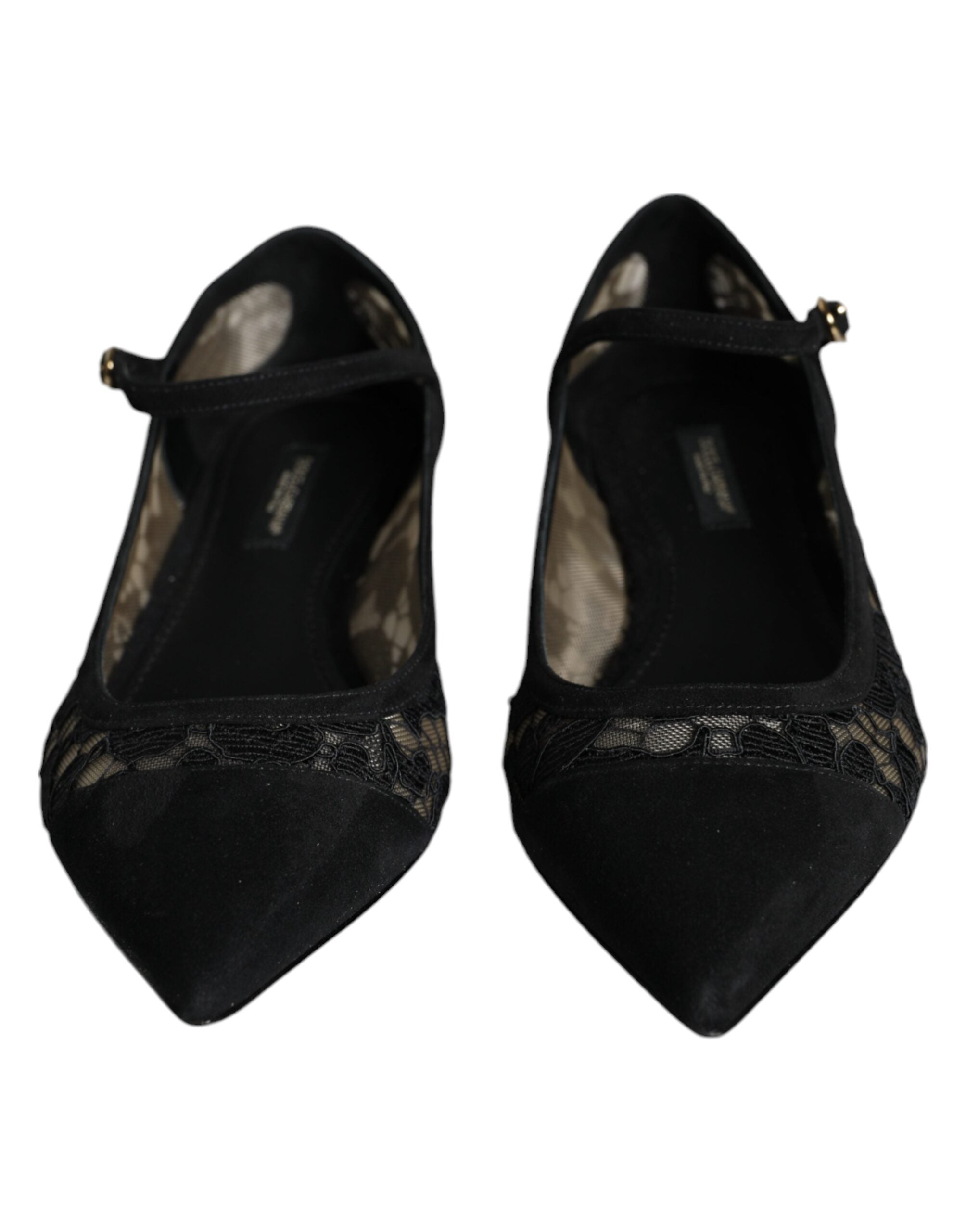 Schwarze Taormina-Spitzen-Ballerinas Bellucci
