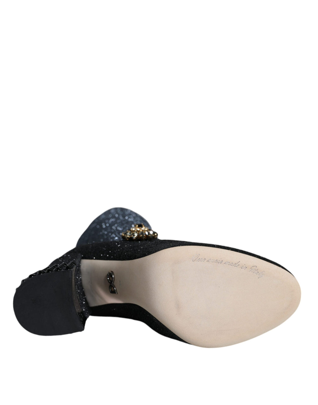 Schwarze Kristall Mary Janes Stiefeletten