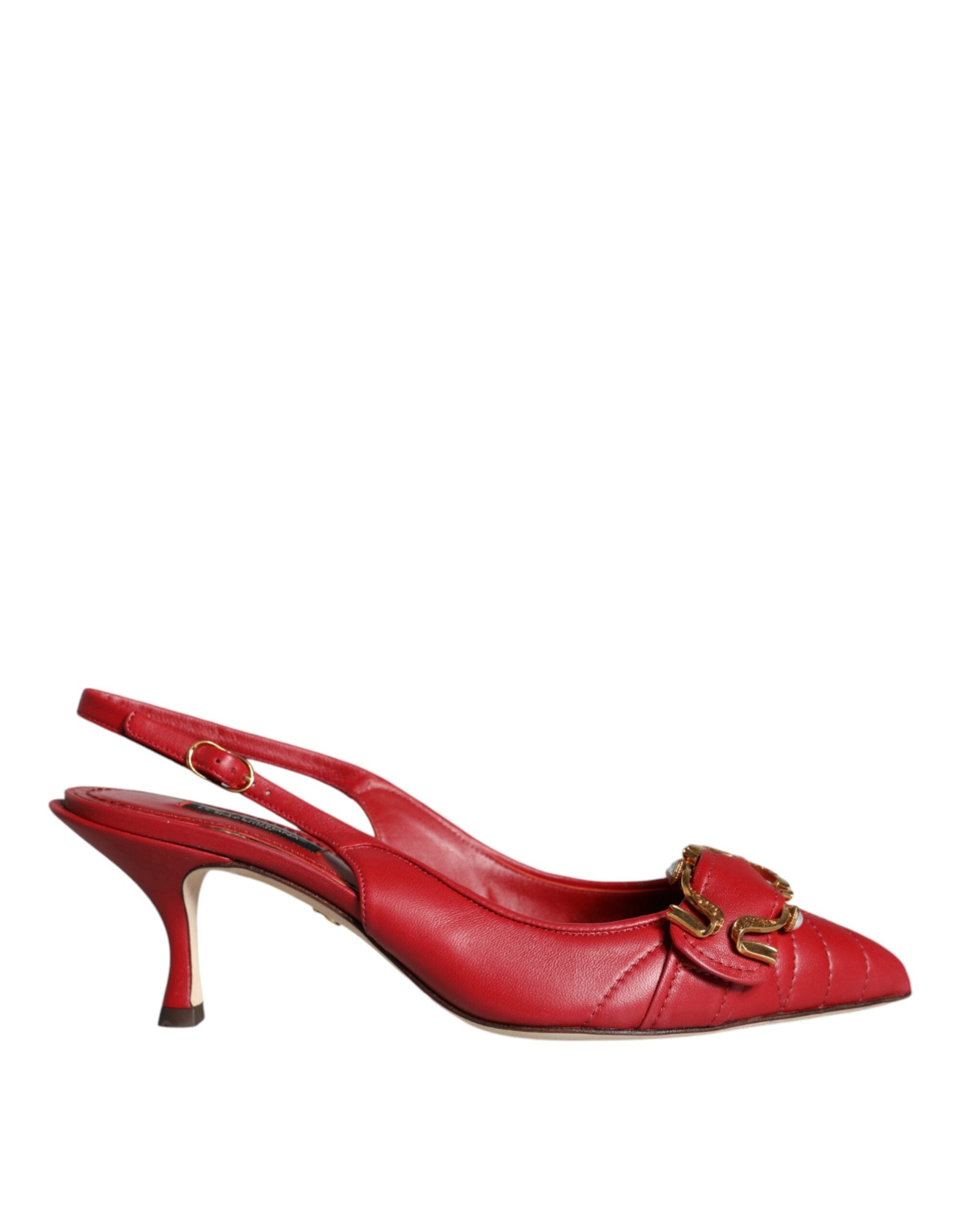 Rote Devotion Leder-Slingpumps