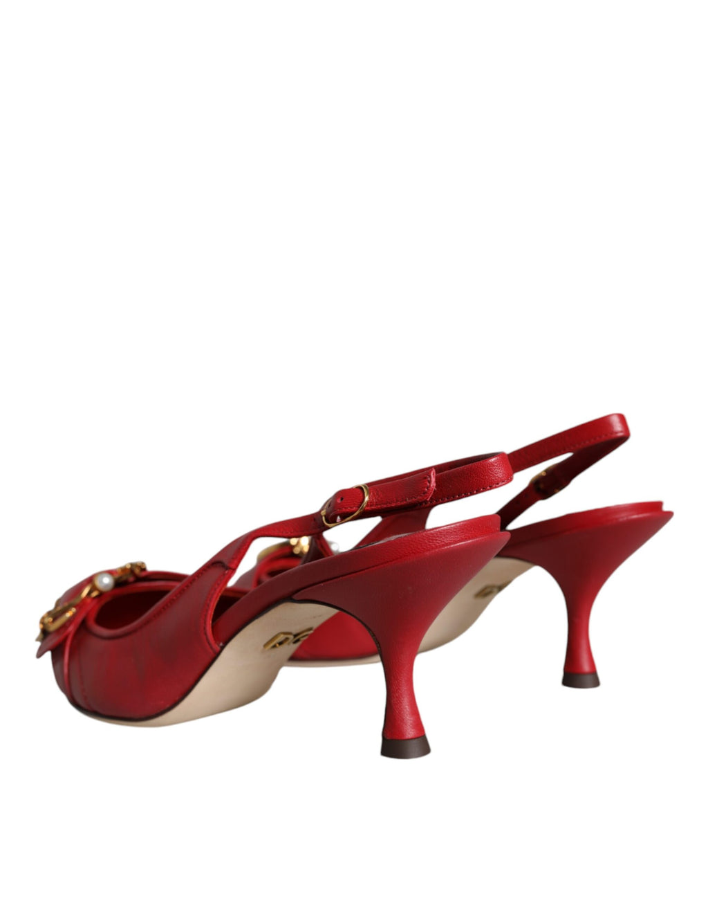 Rote Devotion Leder-Slingpumps