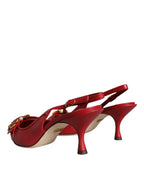 Rote Devotion Leder-Slingpumps