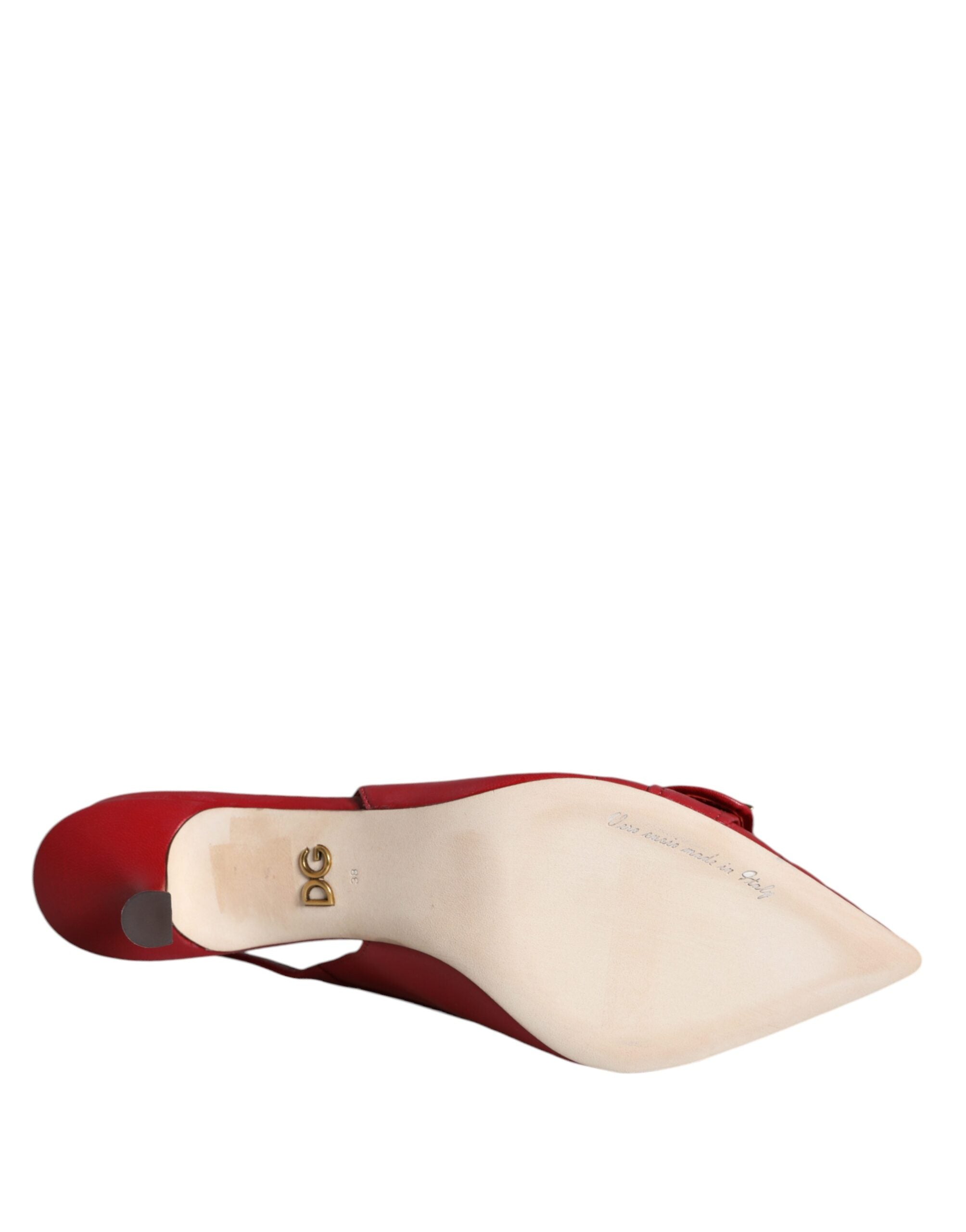 Rote Devotion Leder-Slingpumps