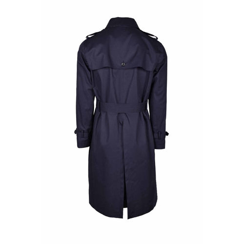 Blauer Baumwoll-Herren-Trenchcoat