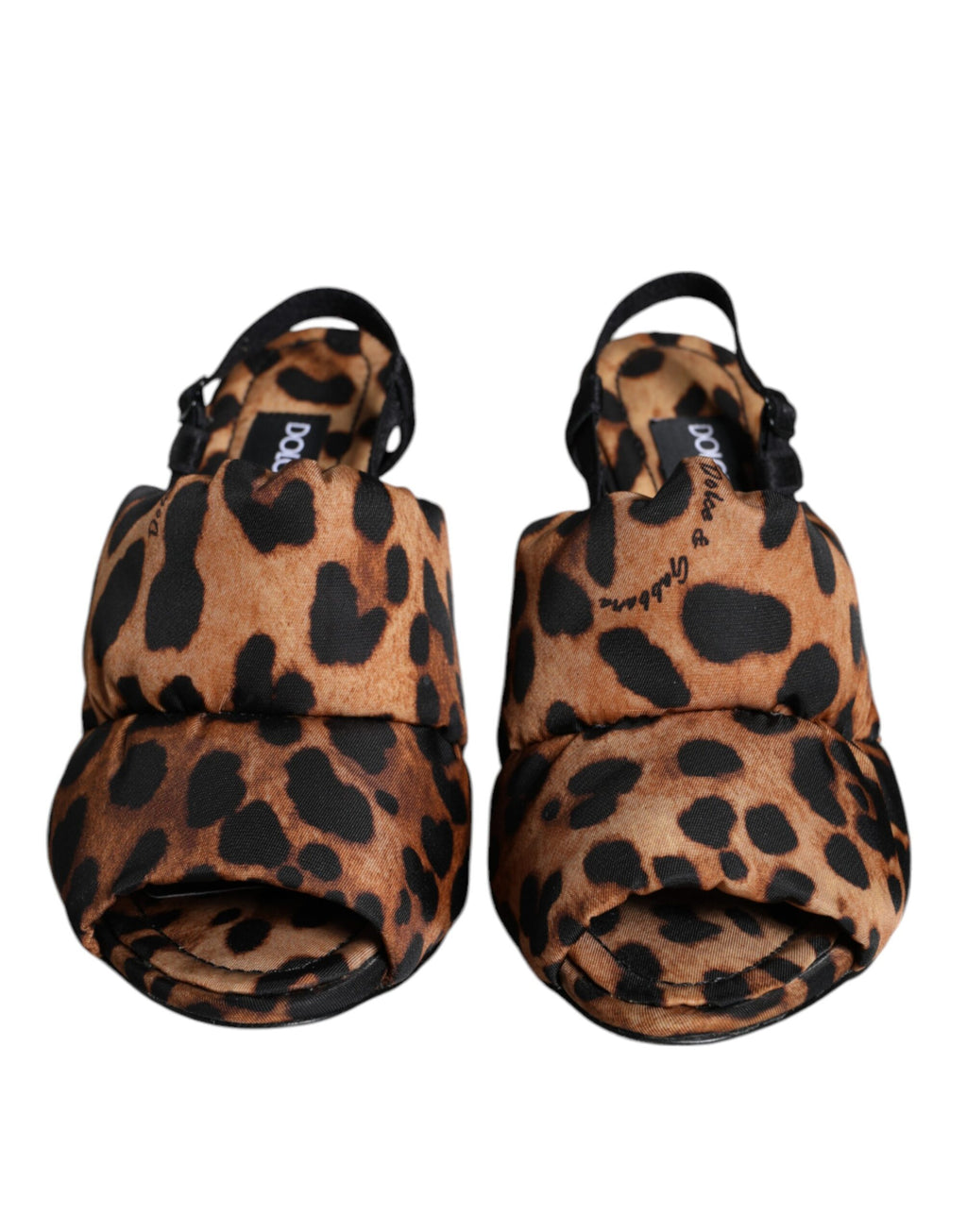 Braune Leopard Keira Slingback-Sandalen