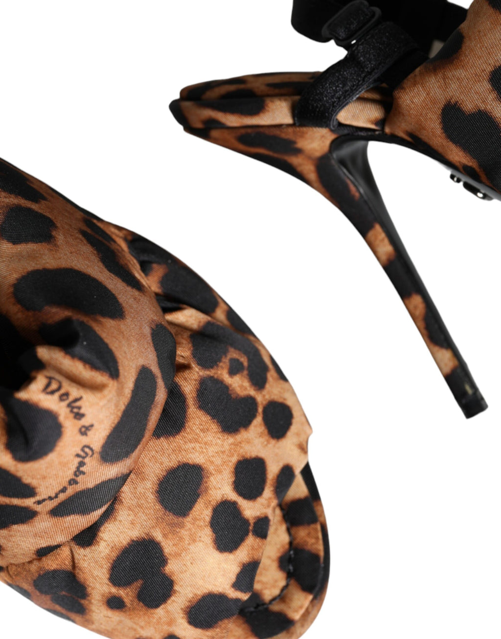 Braune Leopard Keira Slingback-Sandalen