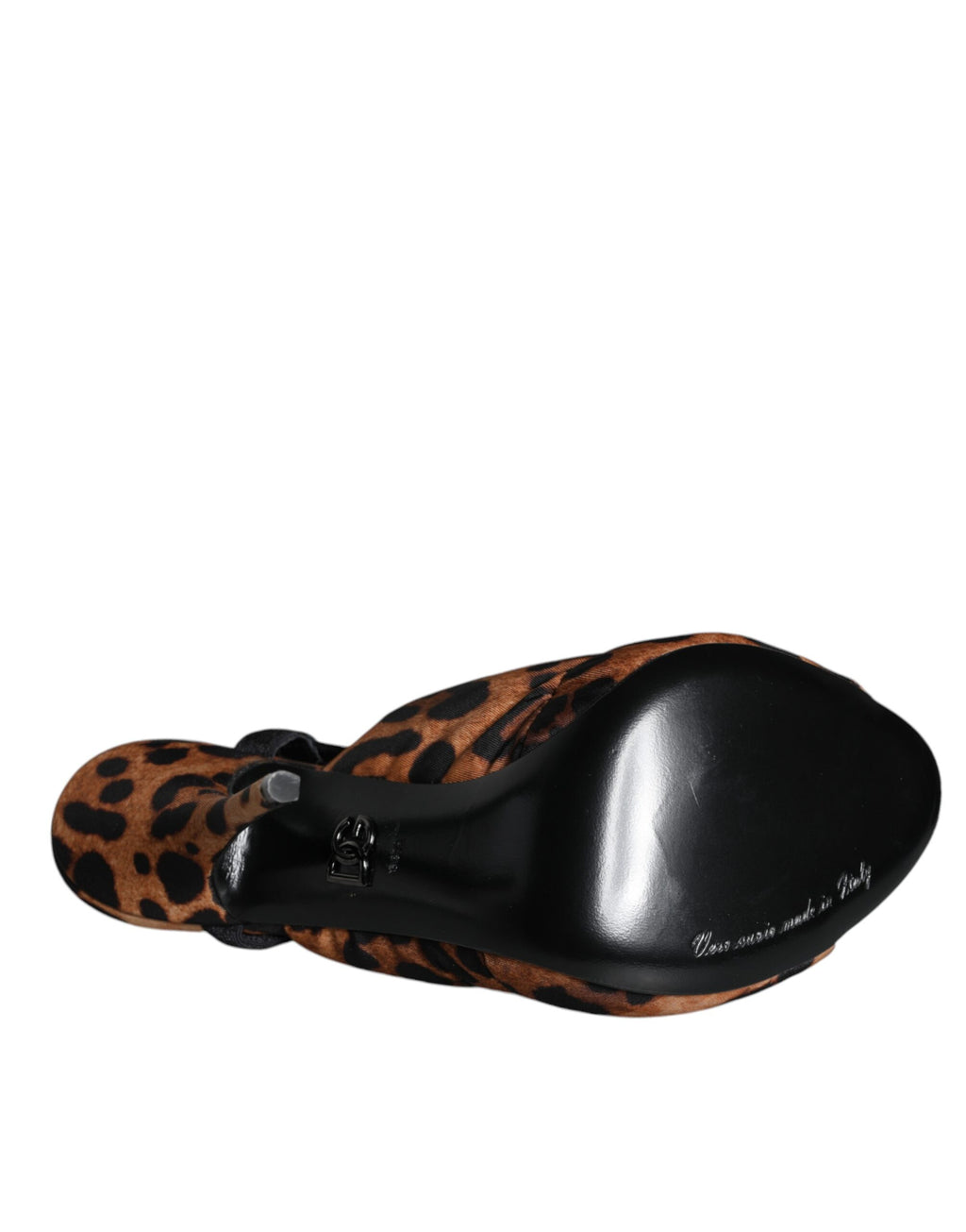 Braune Leopard Keira Slingback-Sandalen