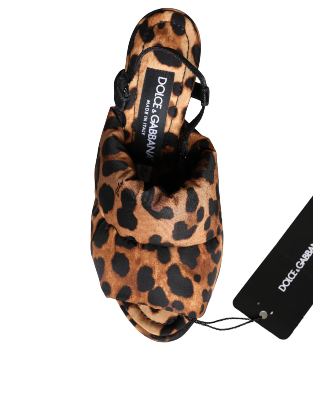 Braune Leopard Keira Slingback-Sandalen