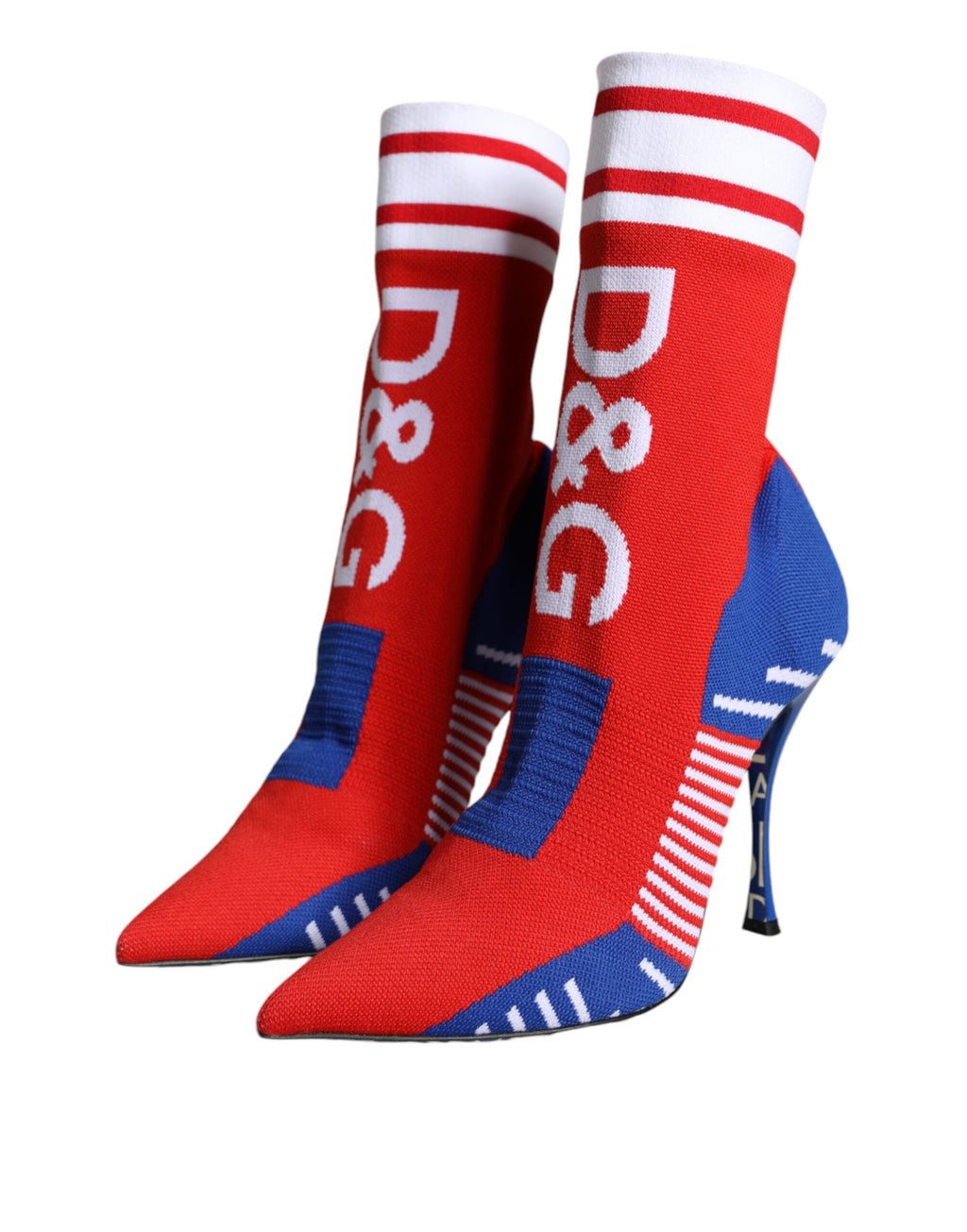 Red Blue Stretch Socken Style Stiefeletten Logo Schuhe