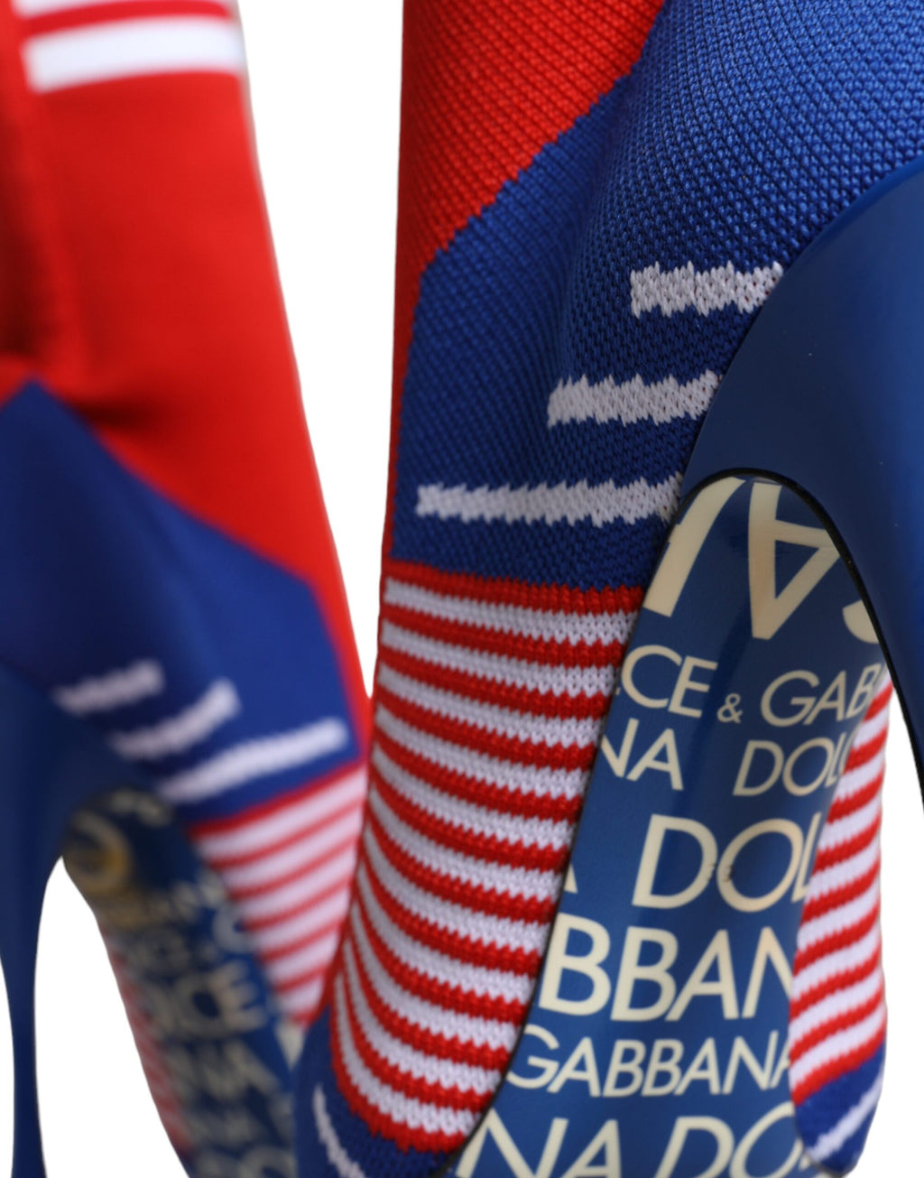 Red Blue Stretch Socken Style Stiefeletten Logo Schuhe