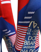 Red Blue Stretch Socken Style Stiefeletten Logo Schuhe