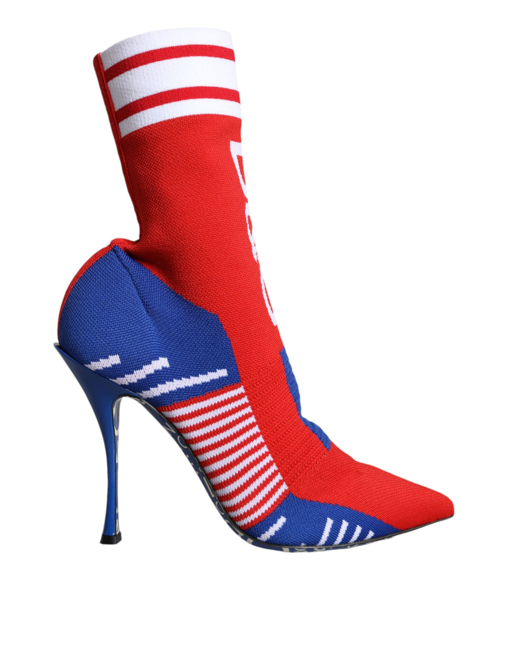 Red Blue Stretch Socken Style Stiefeletten Logo Schuhe