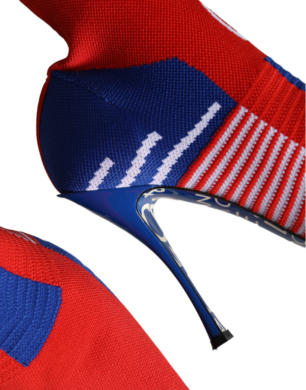 Red Blue Stretch Socken Style Stiefeletten Logo Schuhe