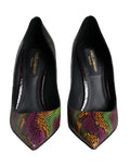 Mehrfarbige Exotic Leather Heels Pumps Schuhe