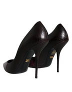 Mehrfarbige Exotic Leather Heels Pumps Schuhe