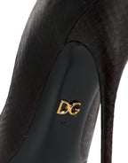 Mehrfarbige Exotic Leather Heels Pumps Schuhe