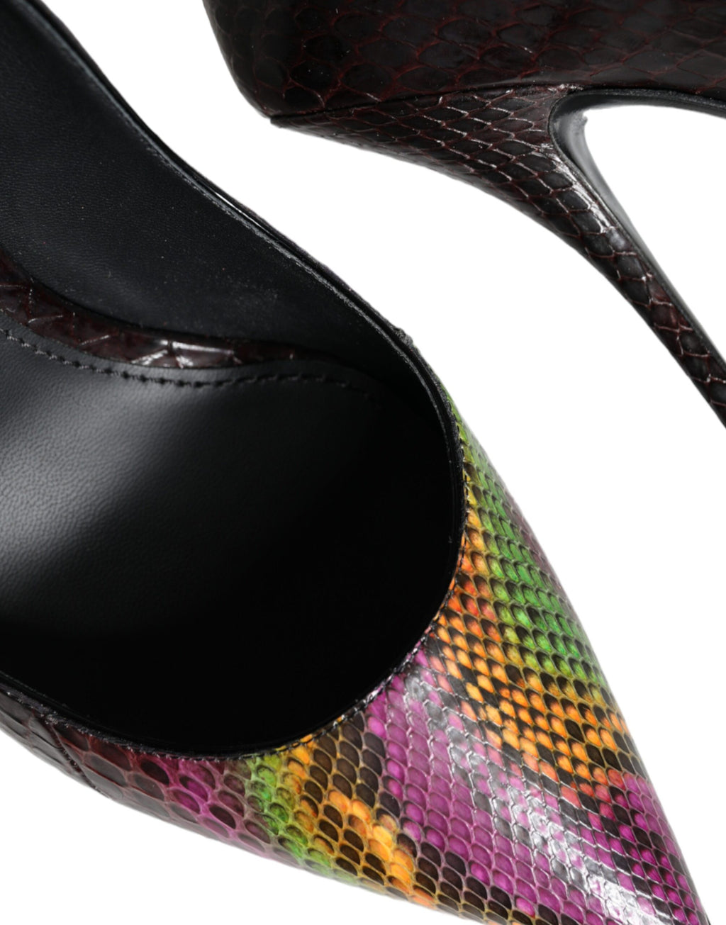 Mehrfarbige Exotic Leather Heels Pumps Schuhe