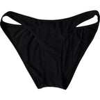Schwarzes Nylon Bademode Strandmode Bikinihose