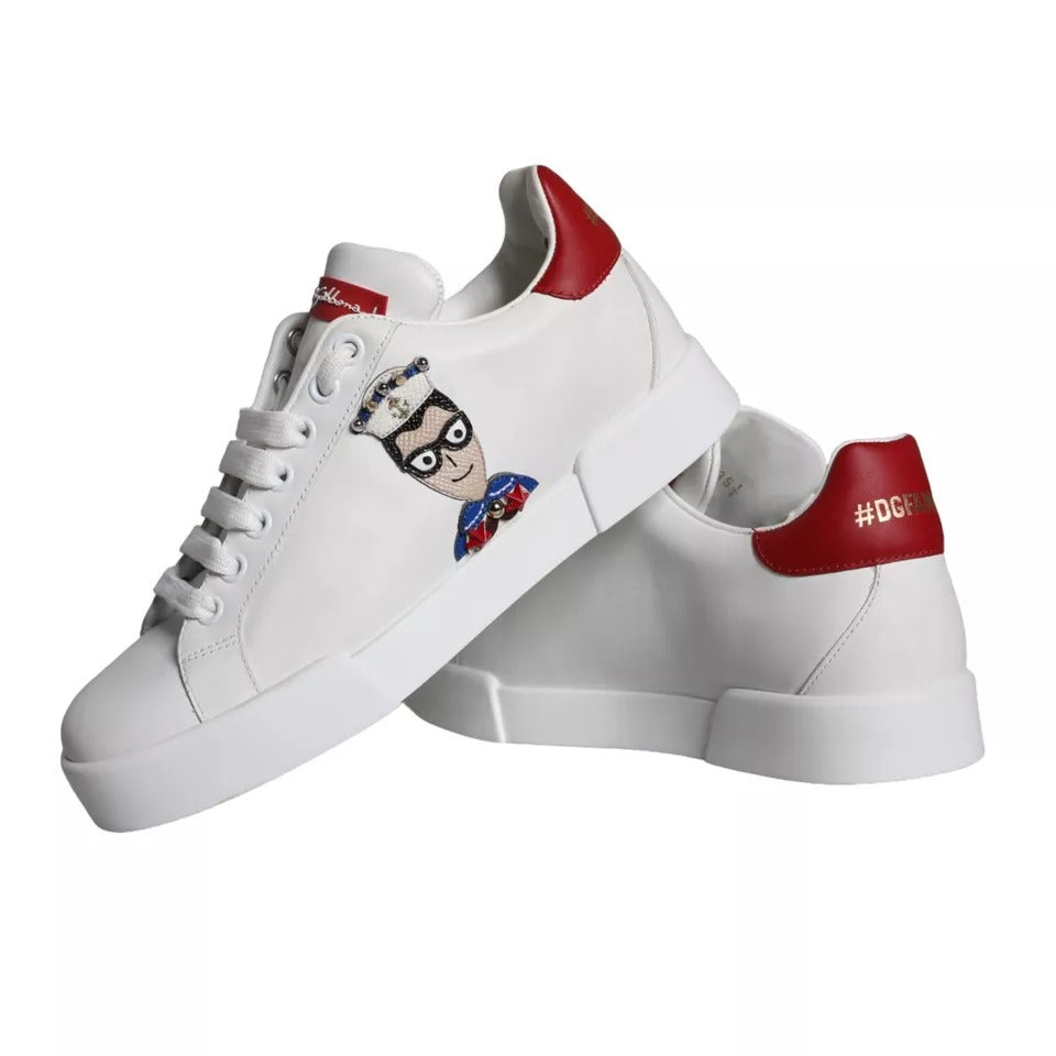 Portofino Sneakers aus Kalbsnappaleder mit weißem Aufnäher