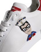 Portofino Sneakers aus Kalbsnappaleder mit weißem Aufnäher