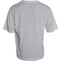 Weißes Baumwoll-Rundhals-Kurzarm-T-Shirt