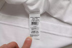 Weißes Baumwoll-Rundhals-Kurzarm-T-Shirt
