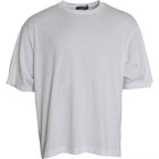 T-shirt girocollo manica corta in cotone bianco