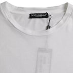 T-shirt girocollo manica corta in cotone bianco