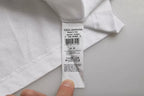 T-shirt girocollo manica corta in cotone bianco