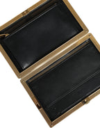 Clutch-Abendtasche mit mehrfarbigem Blumenmuster und Goldrahmen