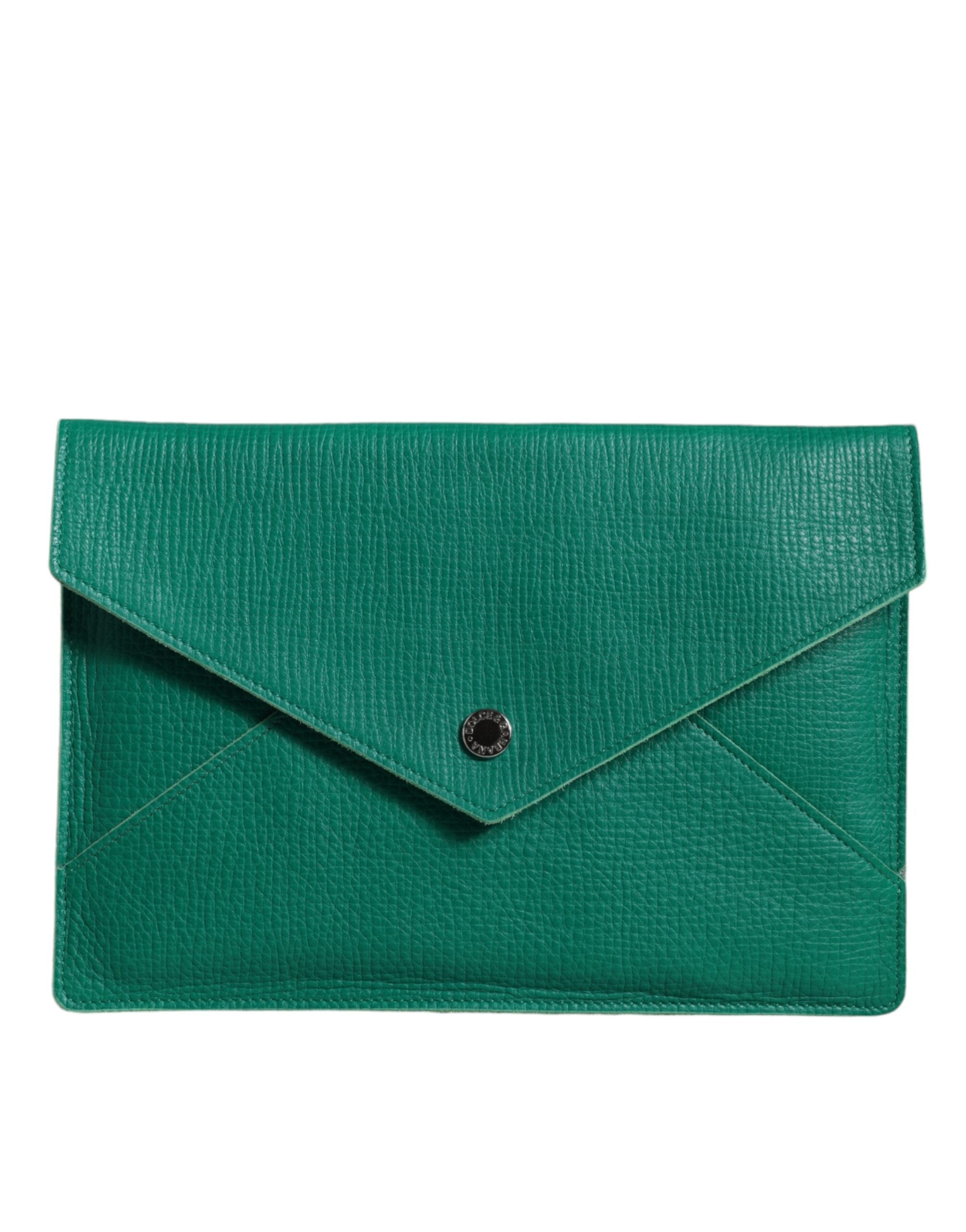 Grüne Lederhandtasche Clutch Mini Geldbörse Tablet-Hülle