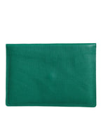 Grüne Lederhandtasche Clutch Mini Geldbörse Tablet-Hülle